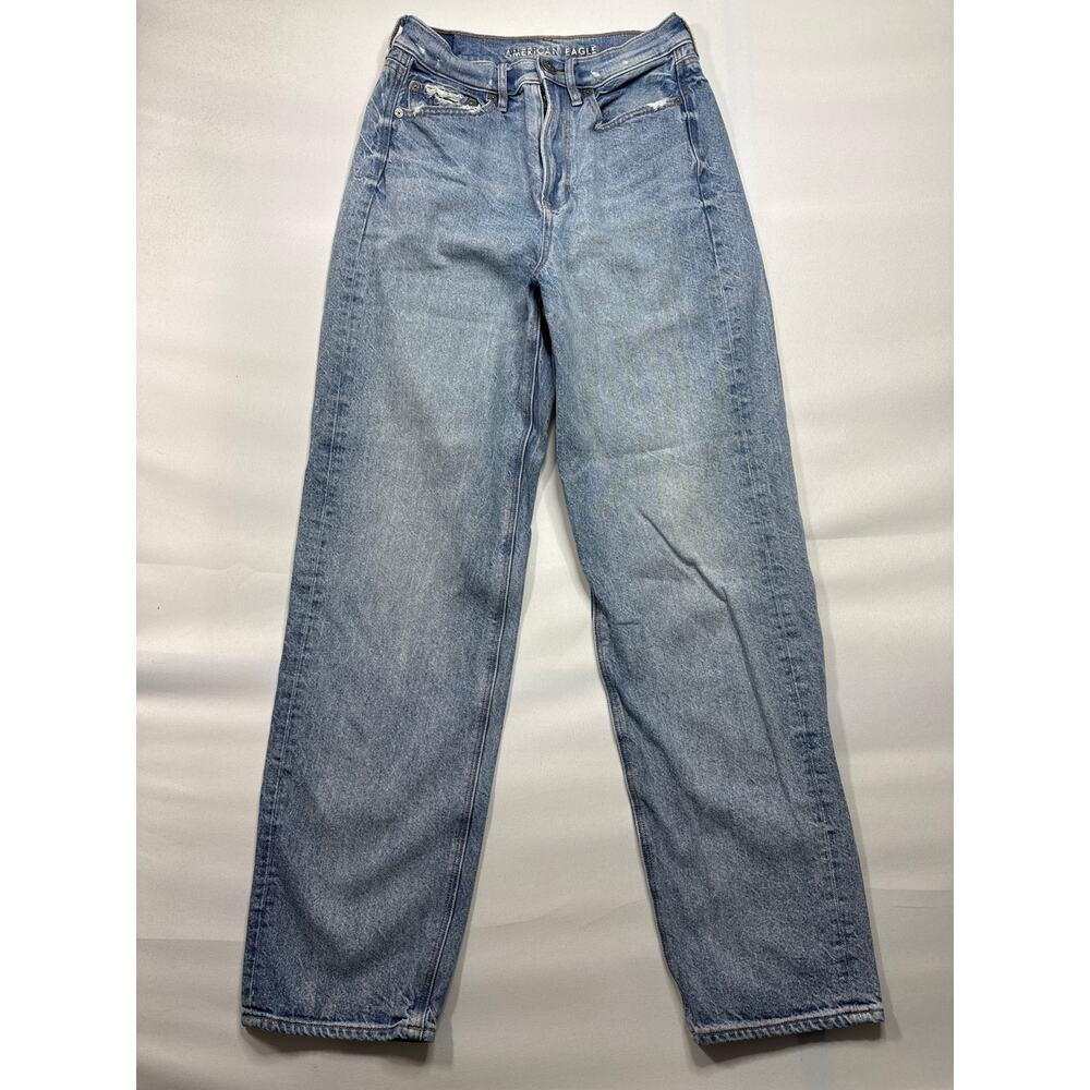 American Eagle Women's Baggy Blue Denim Jeans - Size‎ 4 Regular (25x29.5)